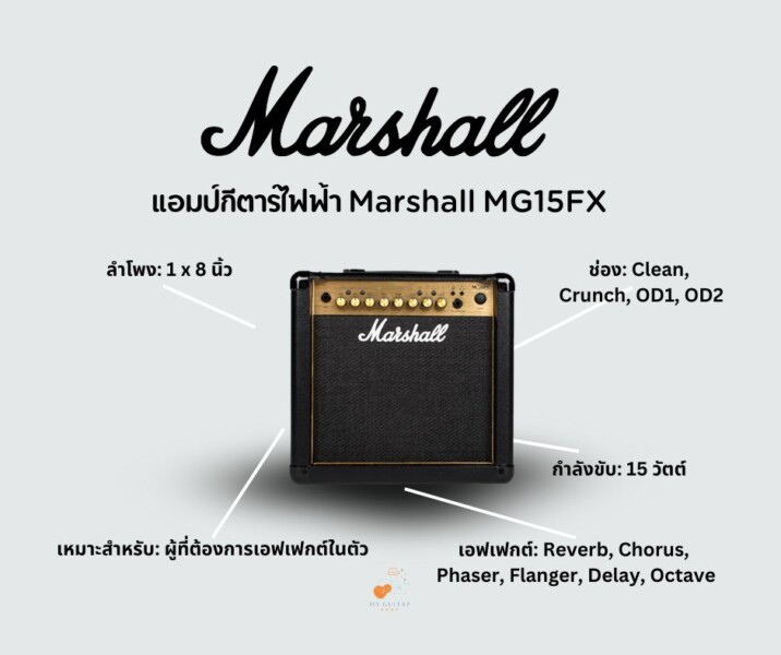 แอมป์กีตาร์ไฟฟ้า Marshall MG15FX